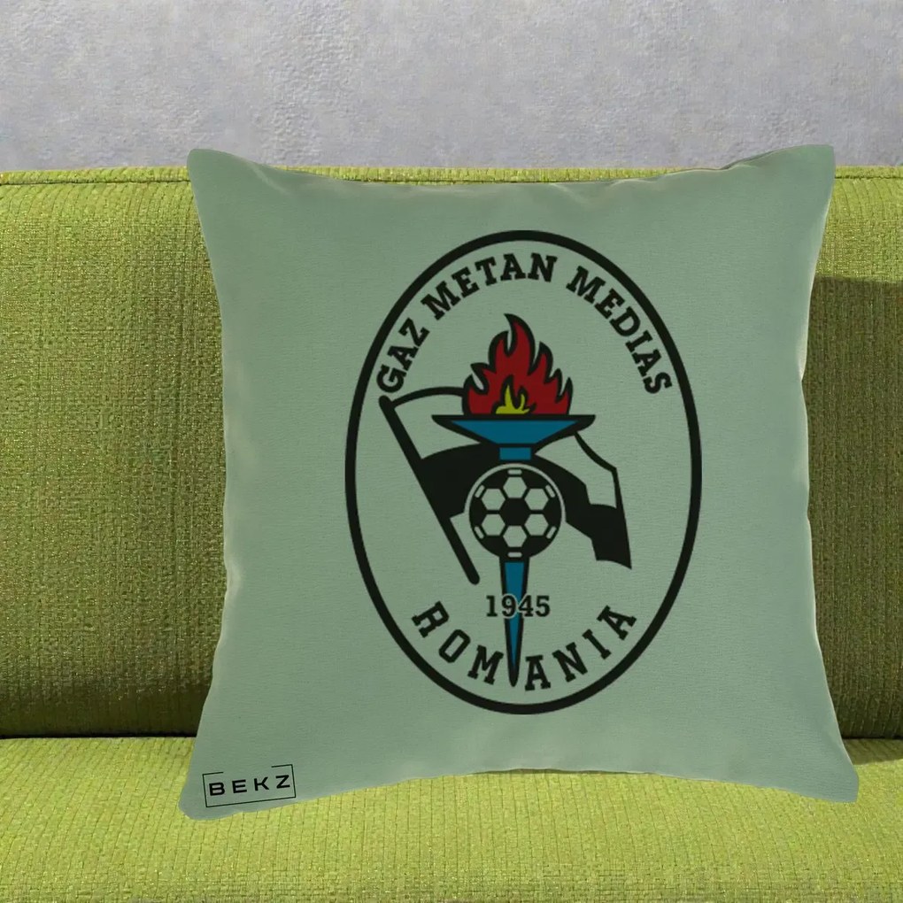 Perna Personalizata Gaz Metan Medias 1945 Fotbal, 40x40 cm, Verde, Husa Detasabila, Perna Inclusa, BEKZ®