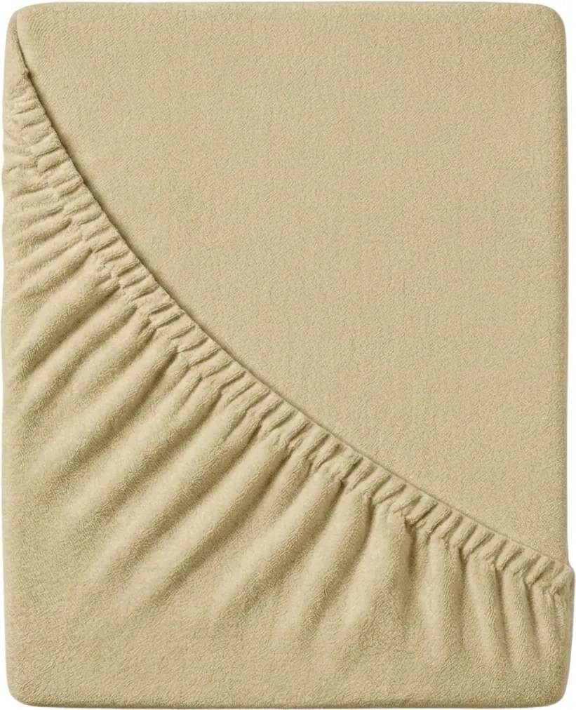Cearsaf Frotir cu elastic EXCLUSIVE 180 x 200 cm crem