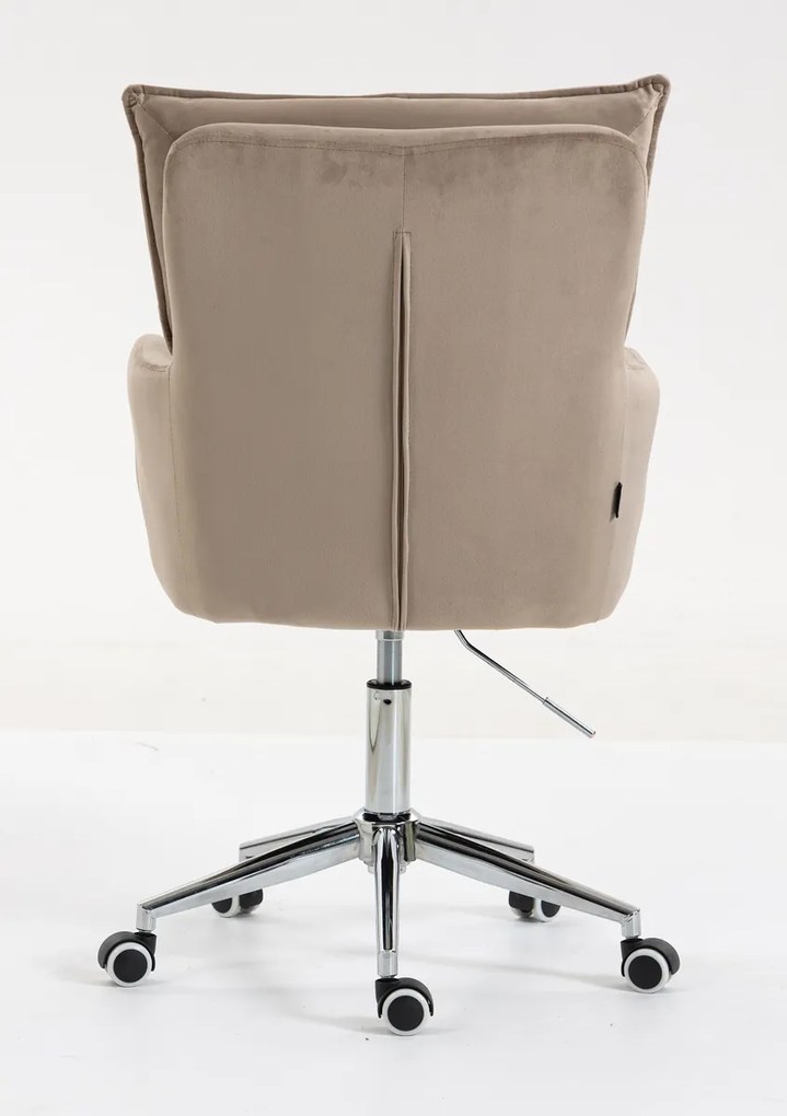 HR250K Scaun Catifea Latte Bază Cromata