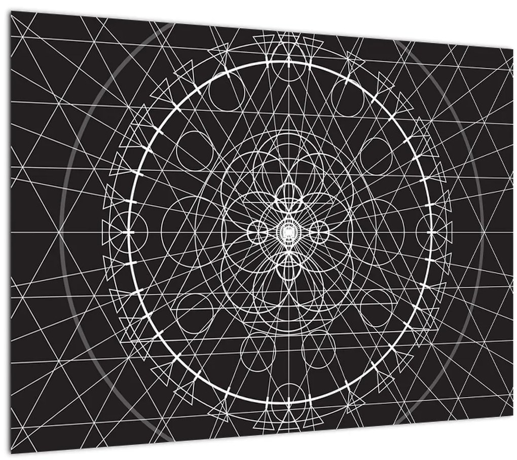 Tablou - Abstracție cu ceas (70x50 cm)