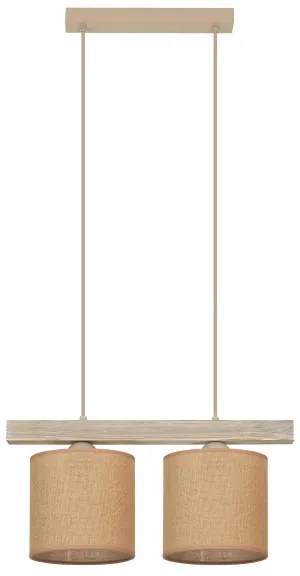 Lustră pe cablu Brilagi FOREST 2xE27/15W/230V pin/maro