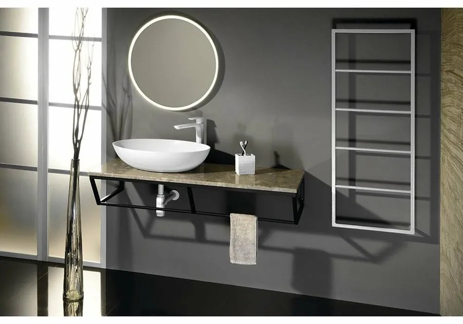 SAPHO Ska511 Ska suport pentru prosoape montat peperete 45 x 115 x 10 cm, alb mat