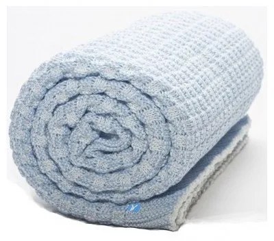 Wallaboo - Paturica bumbac organic Eden, Sky Blue