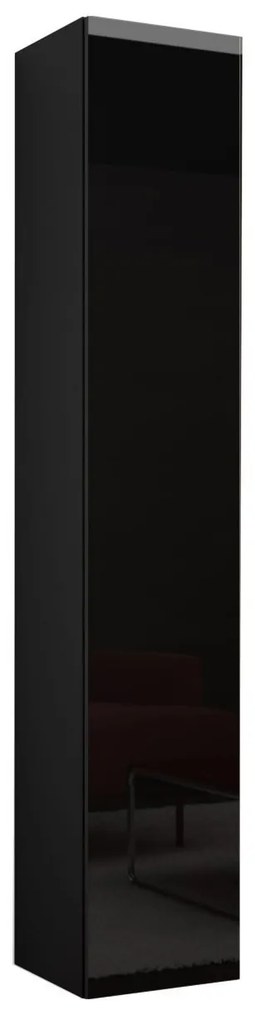 Dulap de perete înalt Zylia 180 (Negru + Negru lucios ). 1053748