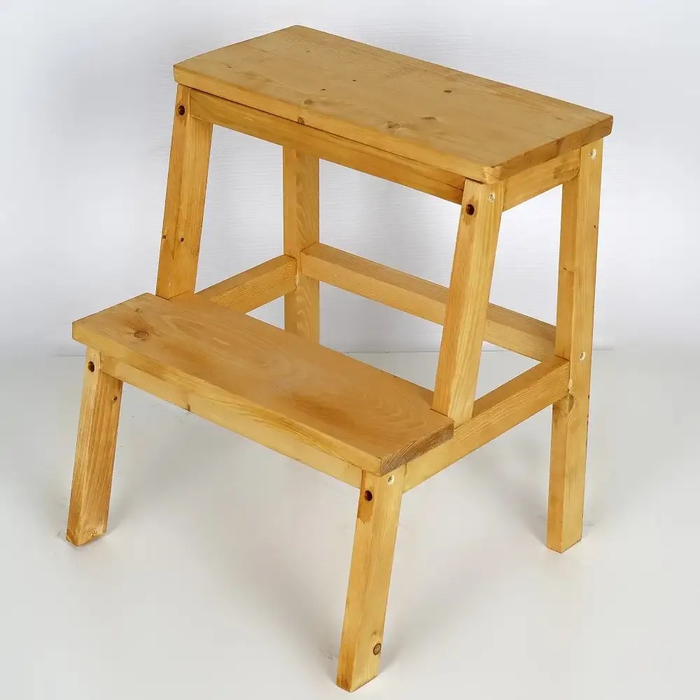 Scara cu trepte din lemn, culoare lemn natur,50 cm