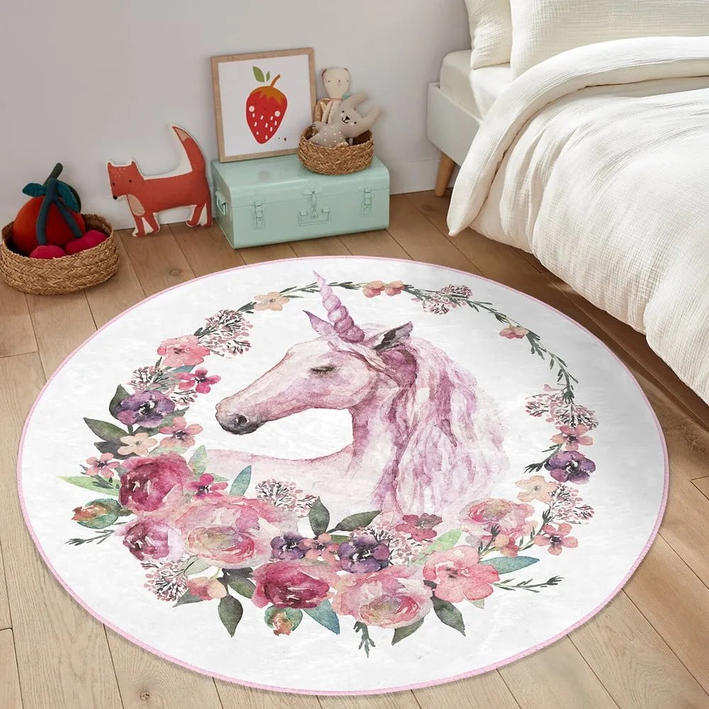 Covor pentru copii roz ø 80 cm Comfort – Mila Home