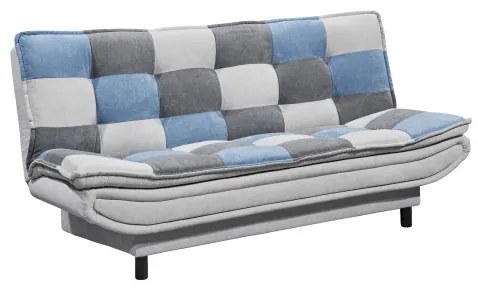 Canapea 3 Locuri Extensibila Patch, Silver Si Denim, 188 X 89 X 90 Cm