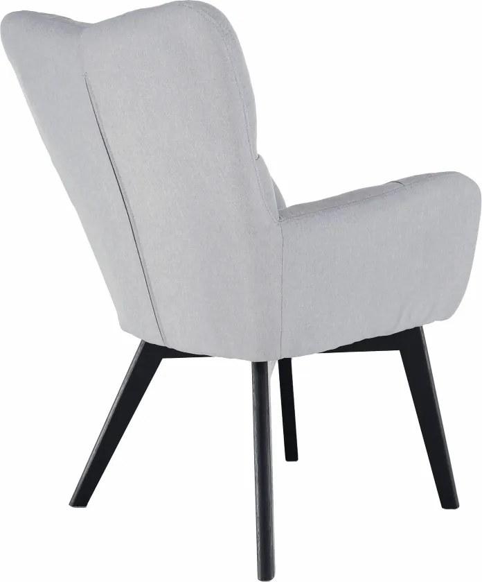 Fotoliu de design, gri/negru, FONDAR