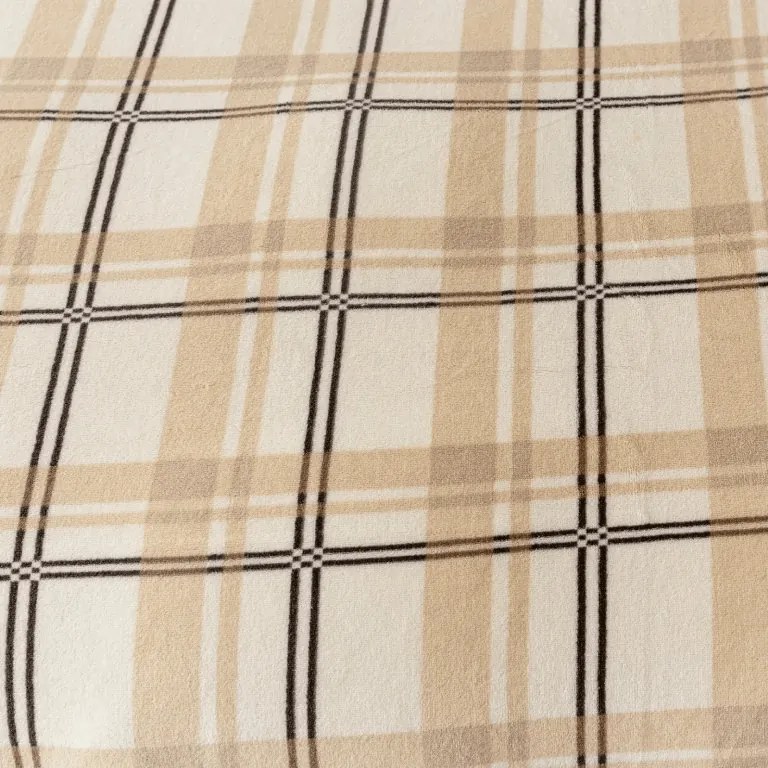 Cearsaf Cocolino microplus cu elastic PLAID 200x200 cm crem