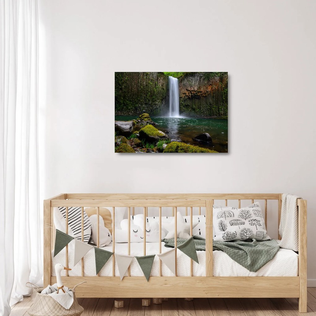 Tablou pe sticlă cu cascade (70x50 cm)