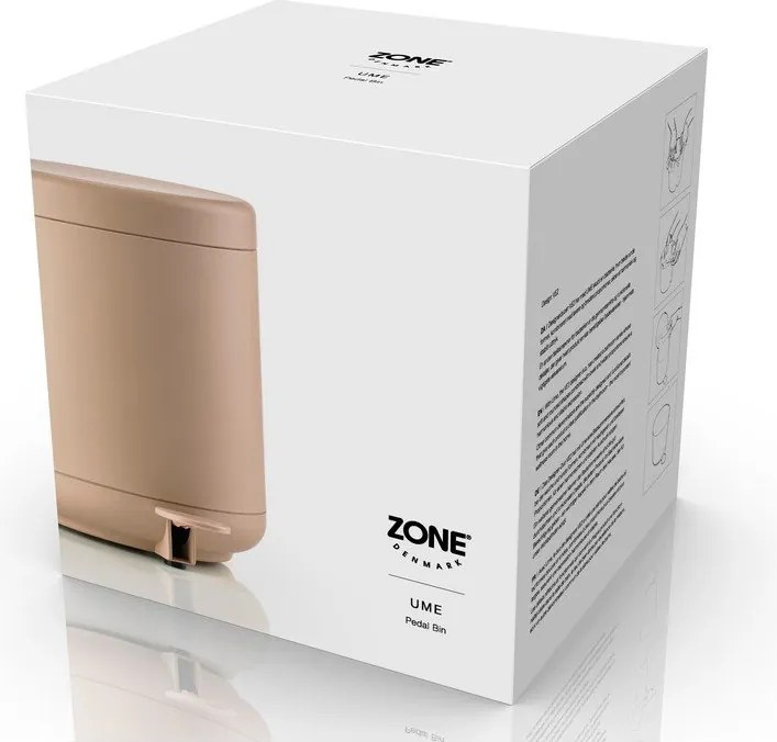 Coș de gunoi bej cu pedală 4 l Ume – Zone