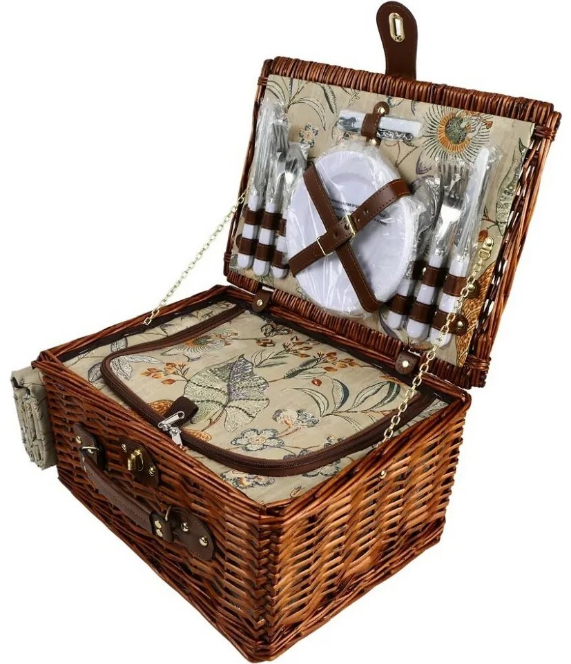Arôme Coș de picnic pentru 4 persoane Grădină, 40x 30 x 20 cm