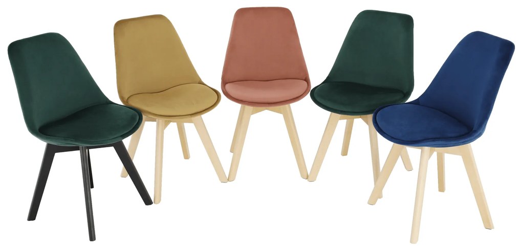 Scaun, catifea Velvet maro/lemn fag, LORITA