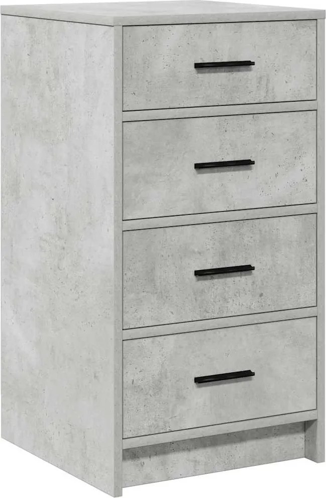 vidaXL Bufet cu sertar Gri beton 40 x 41 x 75 cm Lemn compozit