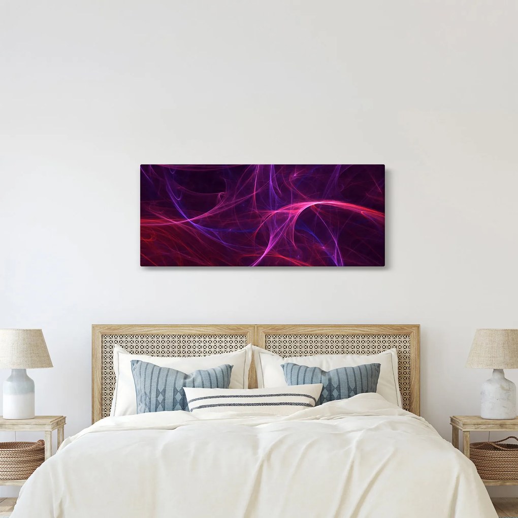 Tabloul abstract cu linii curbe (120x50 cm)