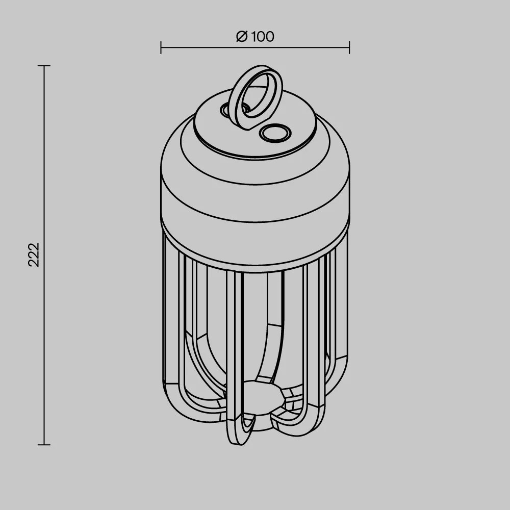 Lampa exterior portabila cu baterii protectie IP54 Vetra