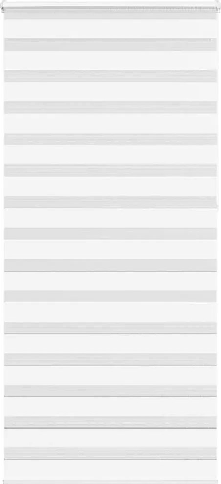 vidaXL Jaluzea tip zebra alb lățime țesătură 95,9 cm poliester