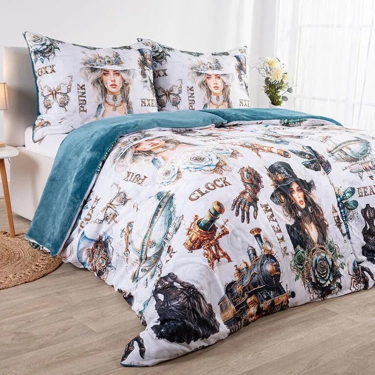 decoDoma Lenjerie de pat Dual Feel STEAMPUNK
