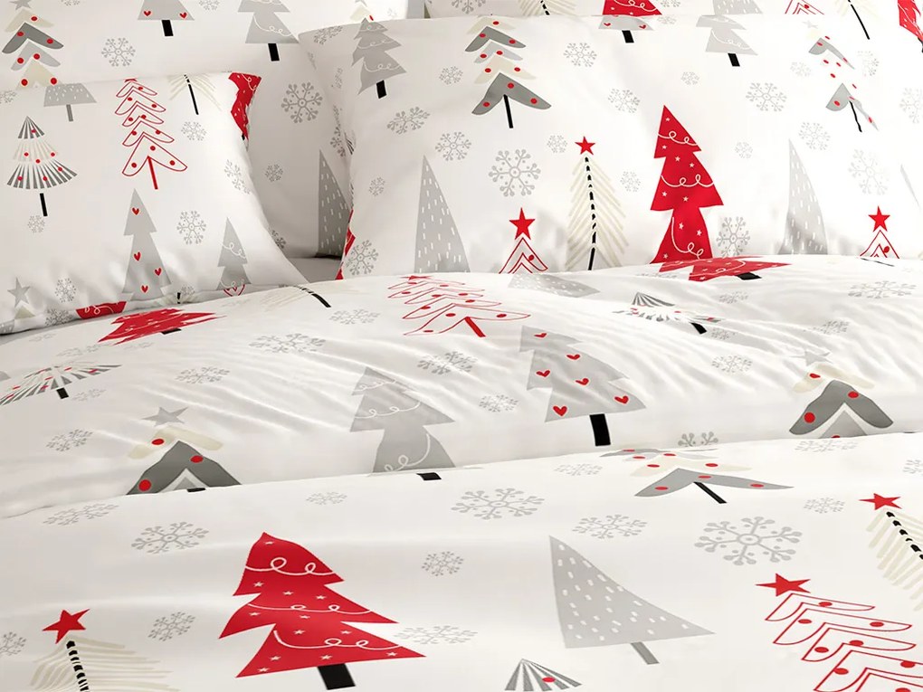 Lenjerie de pat din microfibra flanel JINGLE alb Dimensiune lenjerie de pat: 2 buc 70 x 90 cm | 200 x 220 cm