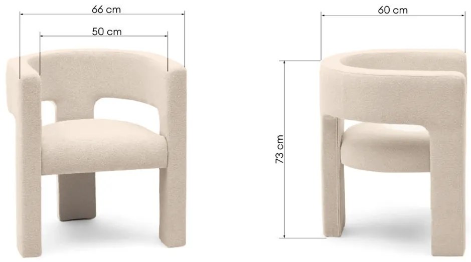 Fotoliu design bej ALPAH B