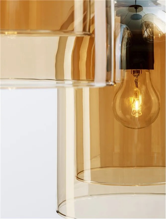 Lustra cu 3 pendule modern Velor champagne