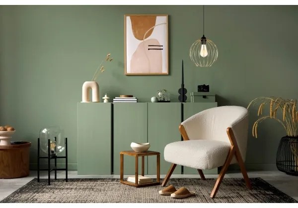 Lustră pe cablu MATT 1xE27/60W/230V neagră/aurie