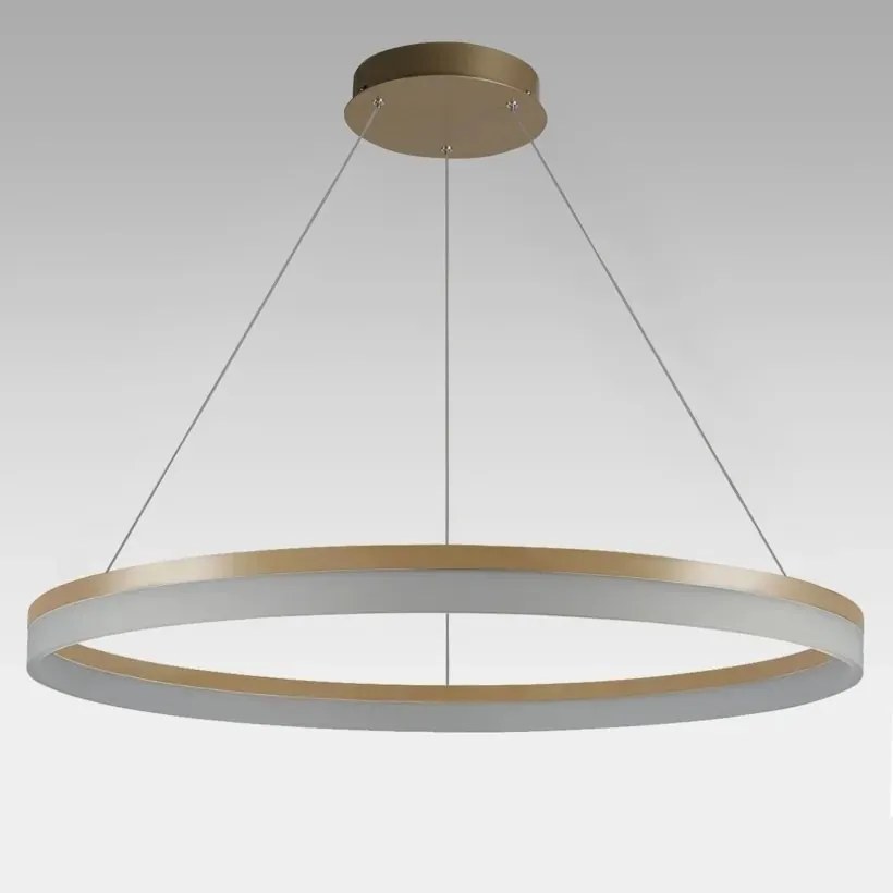 Lustra LED XXL circulara suspendata Ara 100cm, Gold