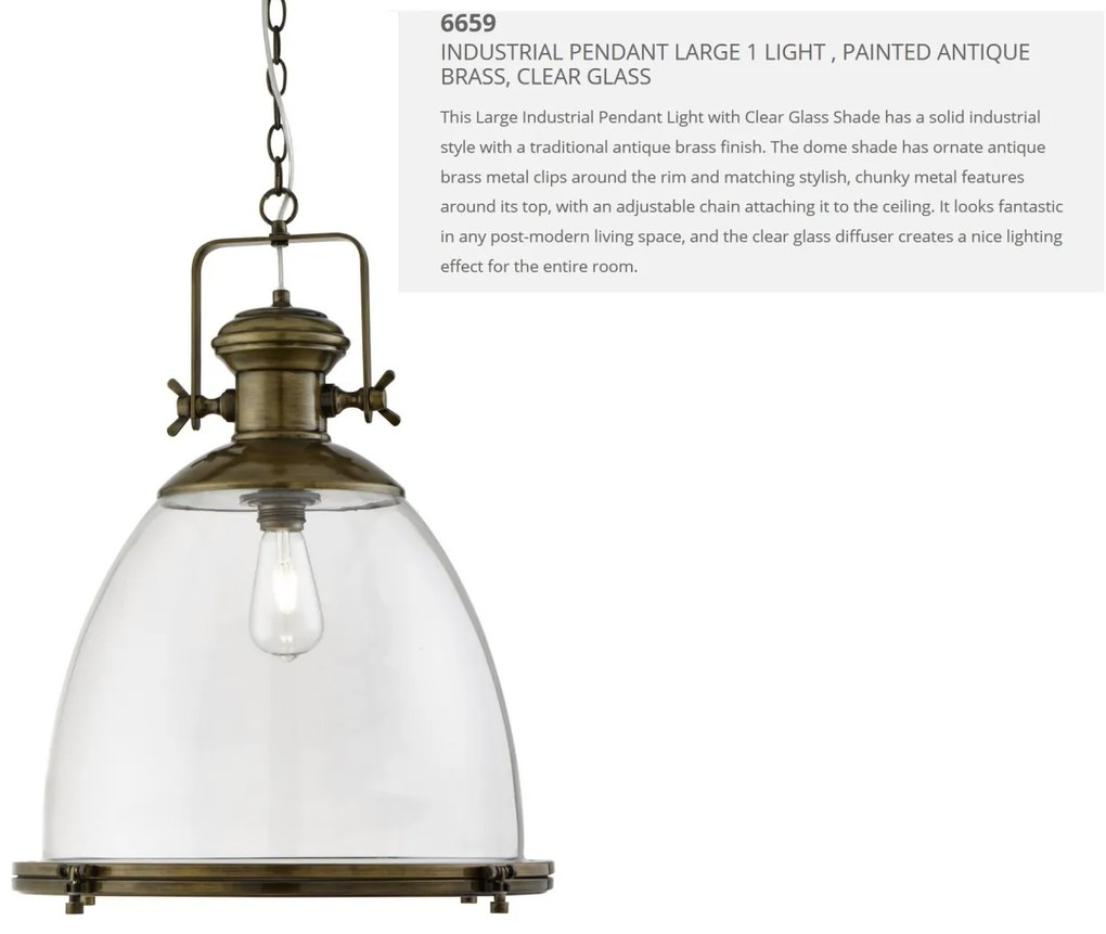 Lustra clasica Industrial alama antic 6659 SRT