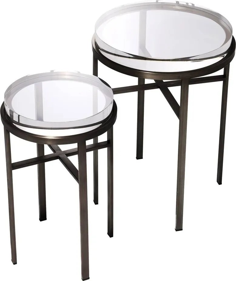 Set de 2 masute laterale design LUX Hoxton bronz 114911 HZ