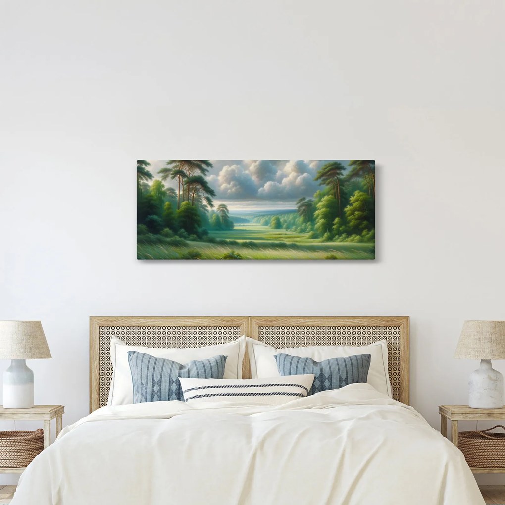 Tablou - Peisaj verde (120x50 cm)