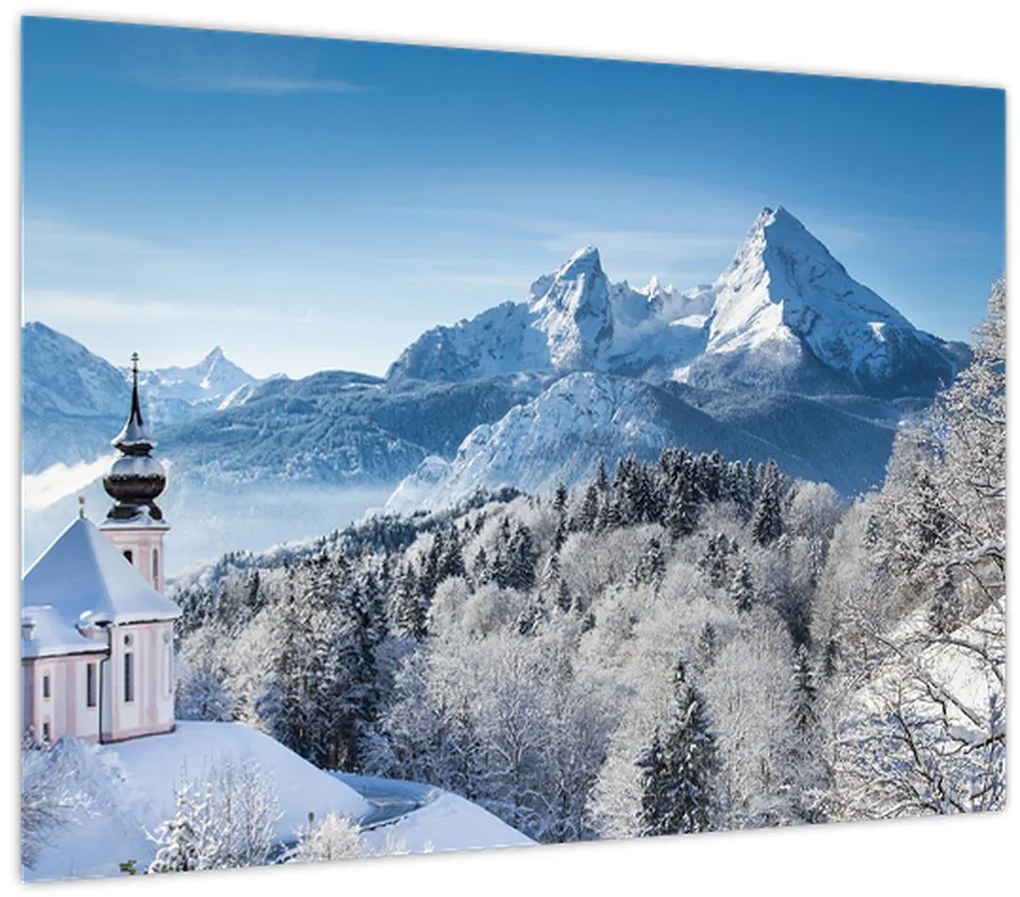 Tablou - Peisaj cu ninsoare (70x50 cm)