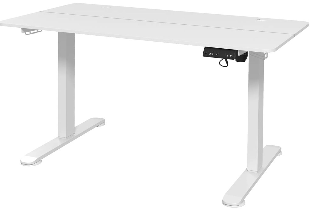 Vinsetto Birou Electric de Înălțare și Coborâre, 140 cm x 70 cm x 116 cm, Alb | Aosom Romania