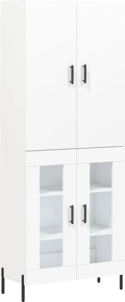 vidaXL Dulap înalt, alb, 69,5x34x180 cm, lemn compozit