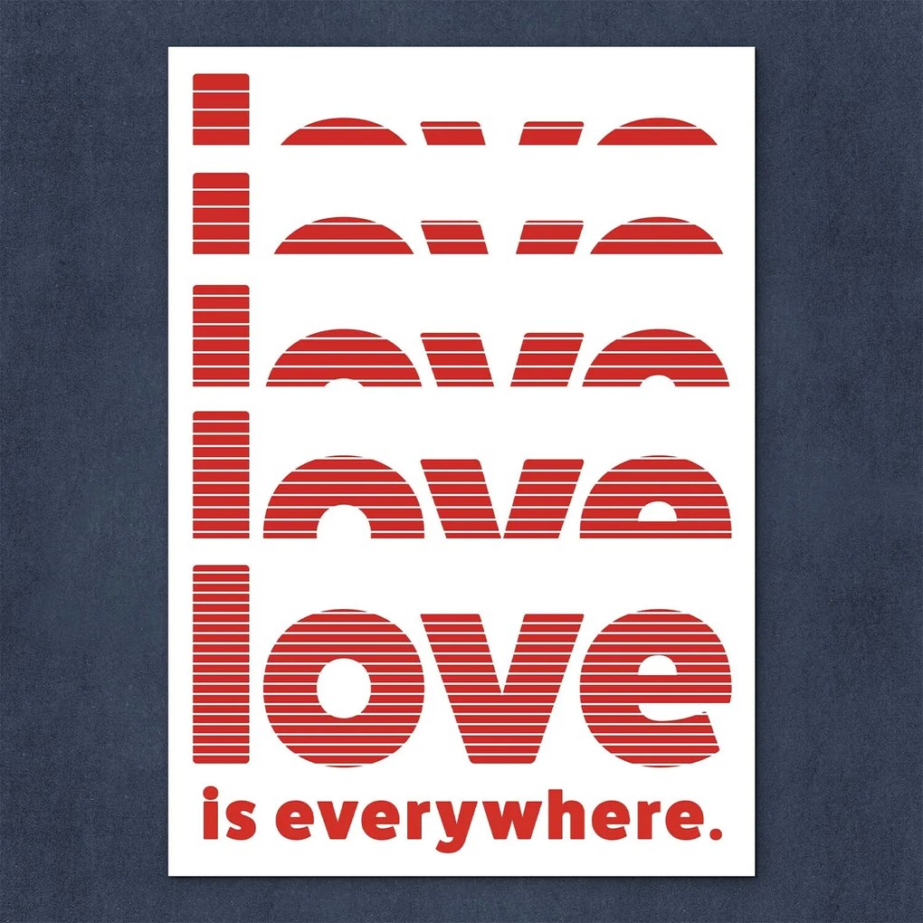 DUBLEZ | Tablou modern cu inscripția - Love is everywhere