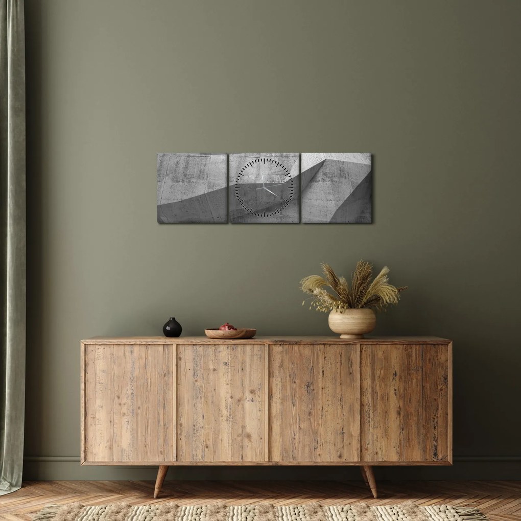 Tablou - 3D zid (cu ceas) (90x30 cm)