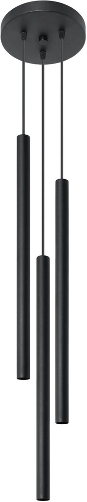 Sollux Lighting Pastelo lampă suspendată 3x40 W negru SL.0471