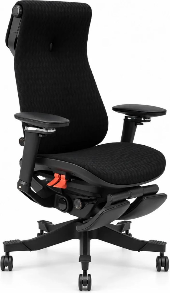 Scaun ergonomic ANEW ARYSE R9, Cotiere 5D, Suport lombar reglabil, Șezut glisant, Reclinare cu blocare în 4 poziții, Suport pentru picioare, Negru