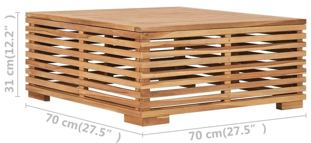 Set mobilier de gradina cu perne crem, 12 piese, lemn masiv tec Crem, 3x colt + 5x mijloc + 4x suport pentru picioare, 1