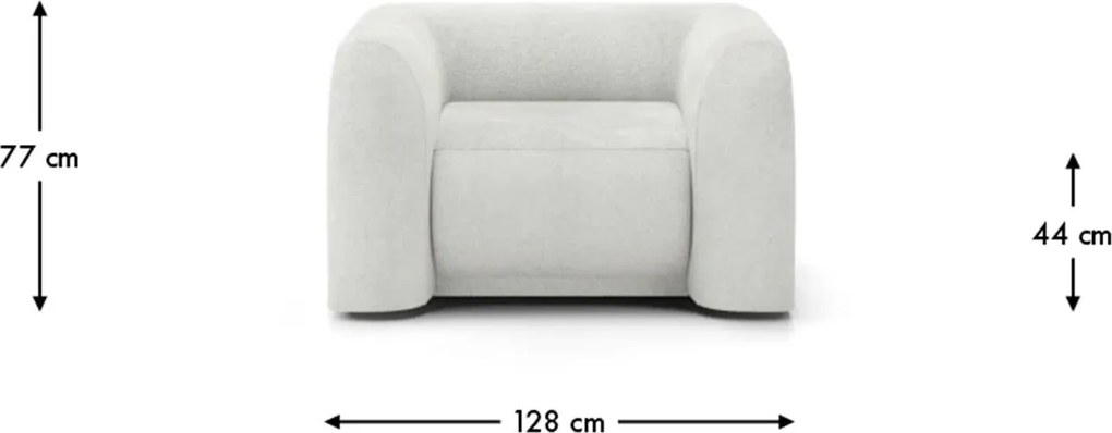 Fotoliu lemn masiv Gio, 128 × 103 × 77 cm