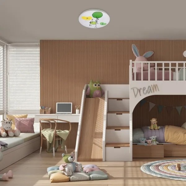 Rabalux 71069 - Plafonieră LED pentru copii FROGGO, 24W, 230V, 3000K