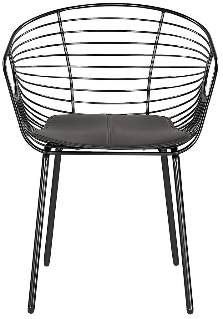 Set 2 buc. scaune de sufragerie HABIR (negru). 1022870