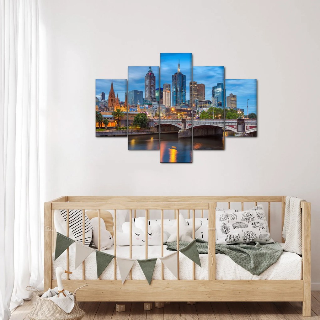 Tablou cu orașul Melbourne (150x105 cm)