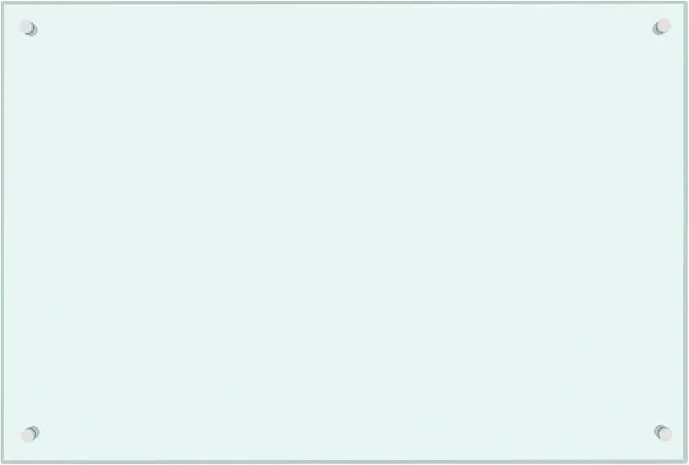 vidaXL Panou antistropi de bucătărie, alb, 90x60 cm, sticlă securizată