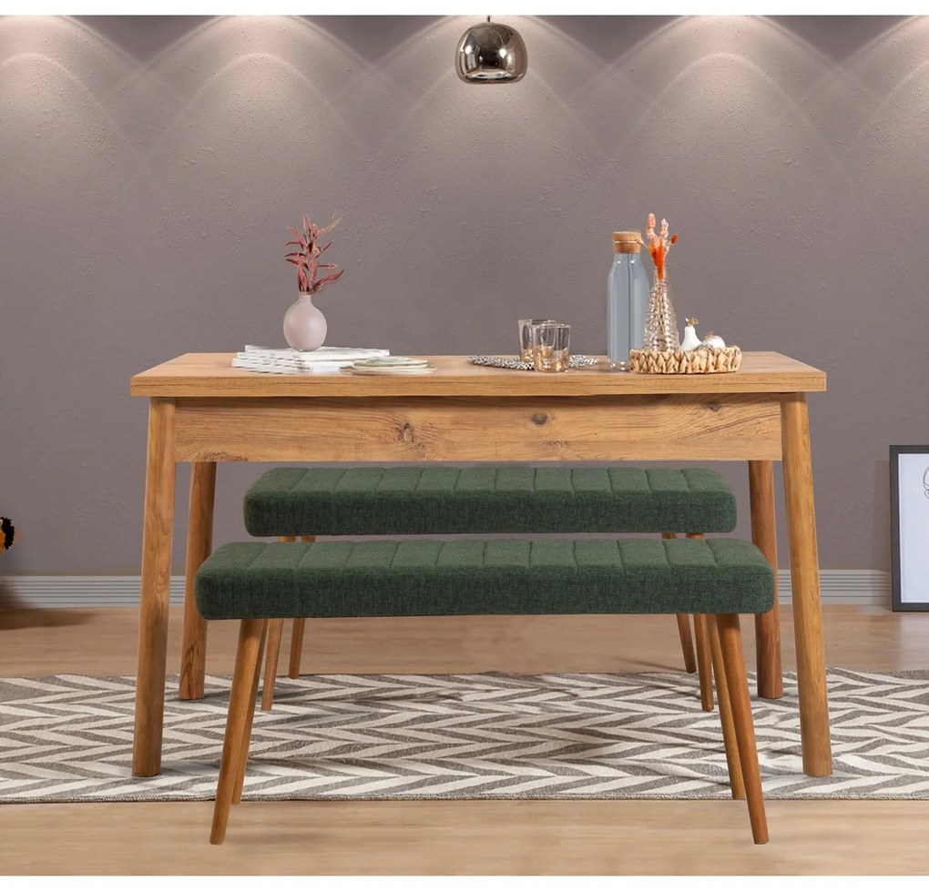 Set mobilier sufragerie Contigo (Pin + verde). 1127546