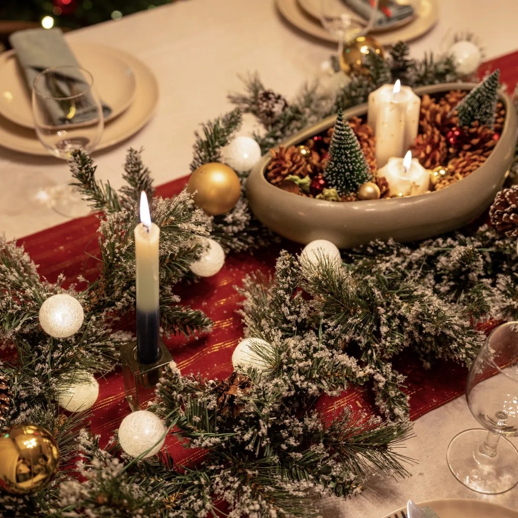 Ghirlandă de Crăciun albă cu auriu 270 cm, inclusiv LED cu temporizator - Jack