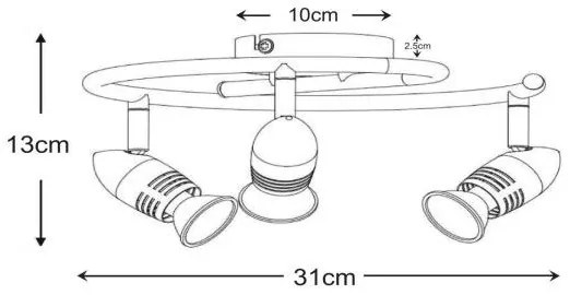 Lucide 13955/14/12 - Lampa spot LED CARO-LED 3xGU10/5W/230V crom
