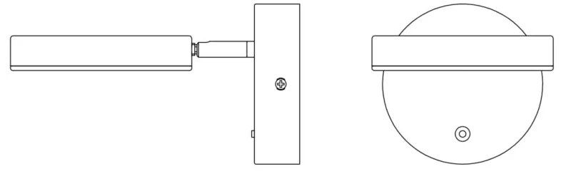 Aplica de perete LED design tehnic Fad negru MYMOD070WL-L8B3K