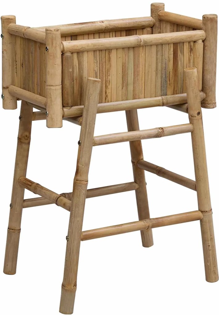 vidaXL Ghiveci pentru Grădină cu Suport natural 50 x 38 x 74 cm Bambus