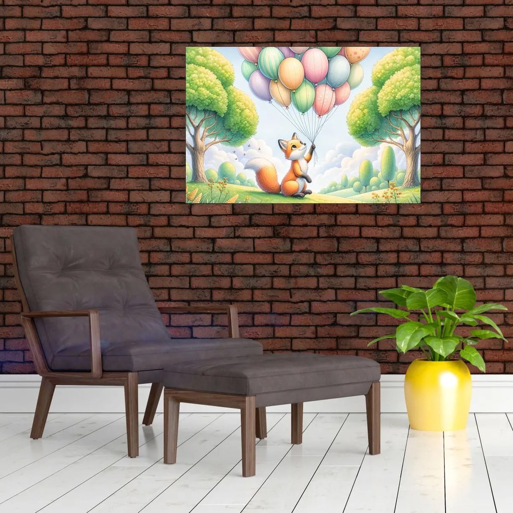 Tablou – Vulpe fericită (90x60 cm)
