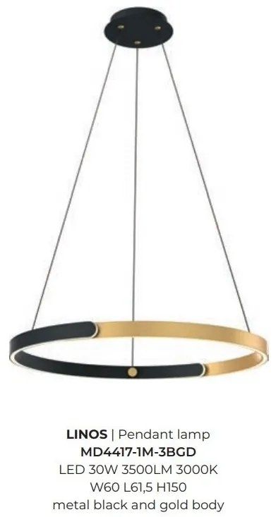 Lustra suspendata LED design modern LINOS